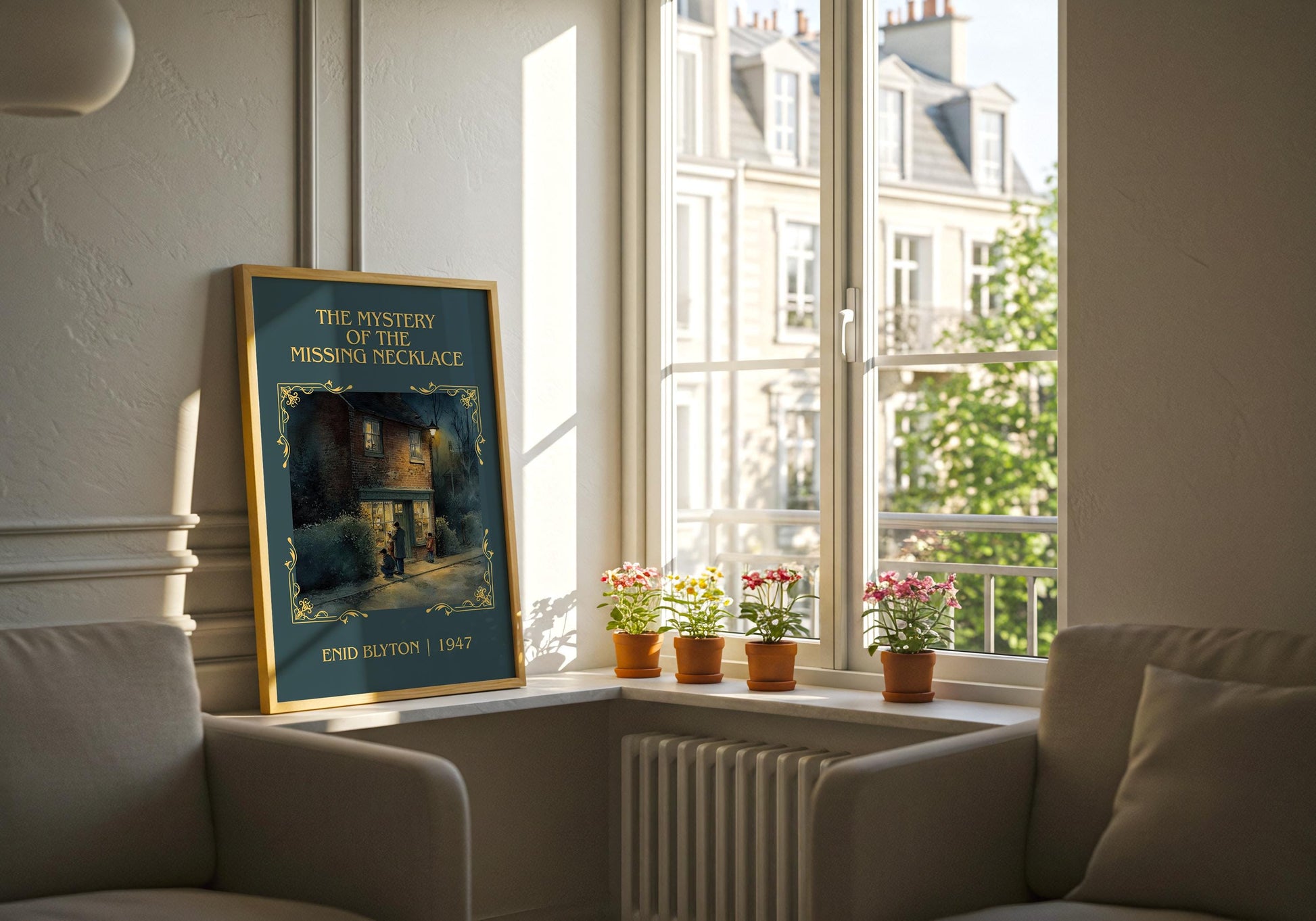 The Mystery Of The Missing Necklace by Enid Blyton | Descriptive Book Poster | Minimalist