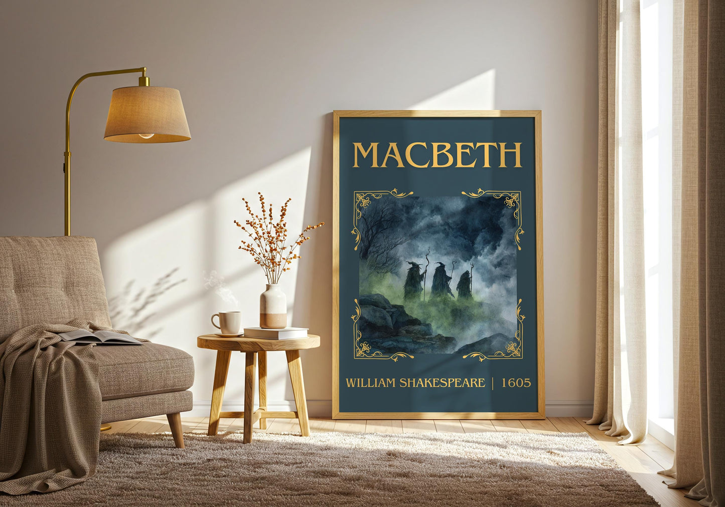Macbeth by William Shakespeare | Descriptive Book Poster | Minimalist