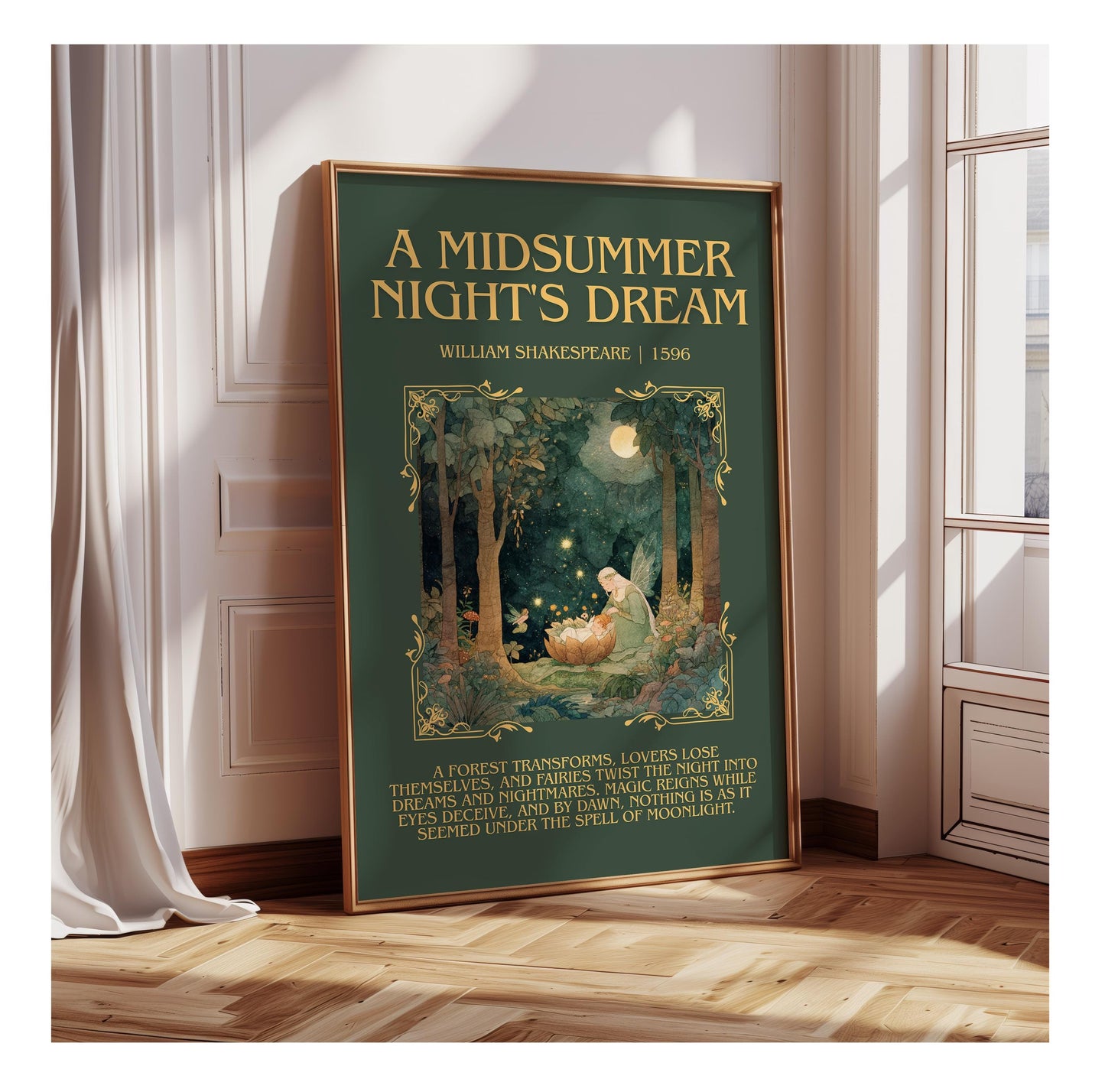 A Midsummer Night's Dream by William Shakespeare | Descriptive Book Poster | Blurby