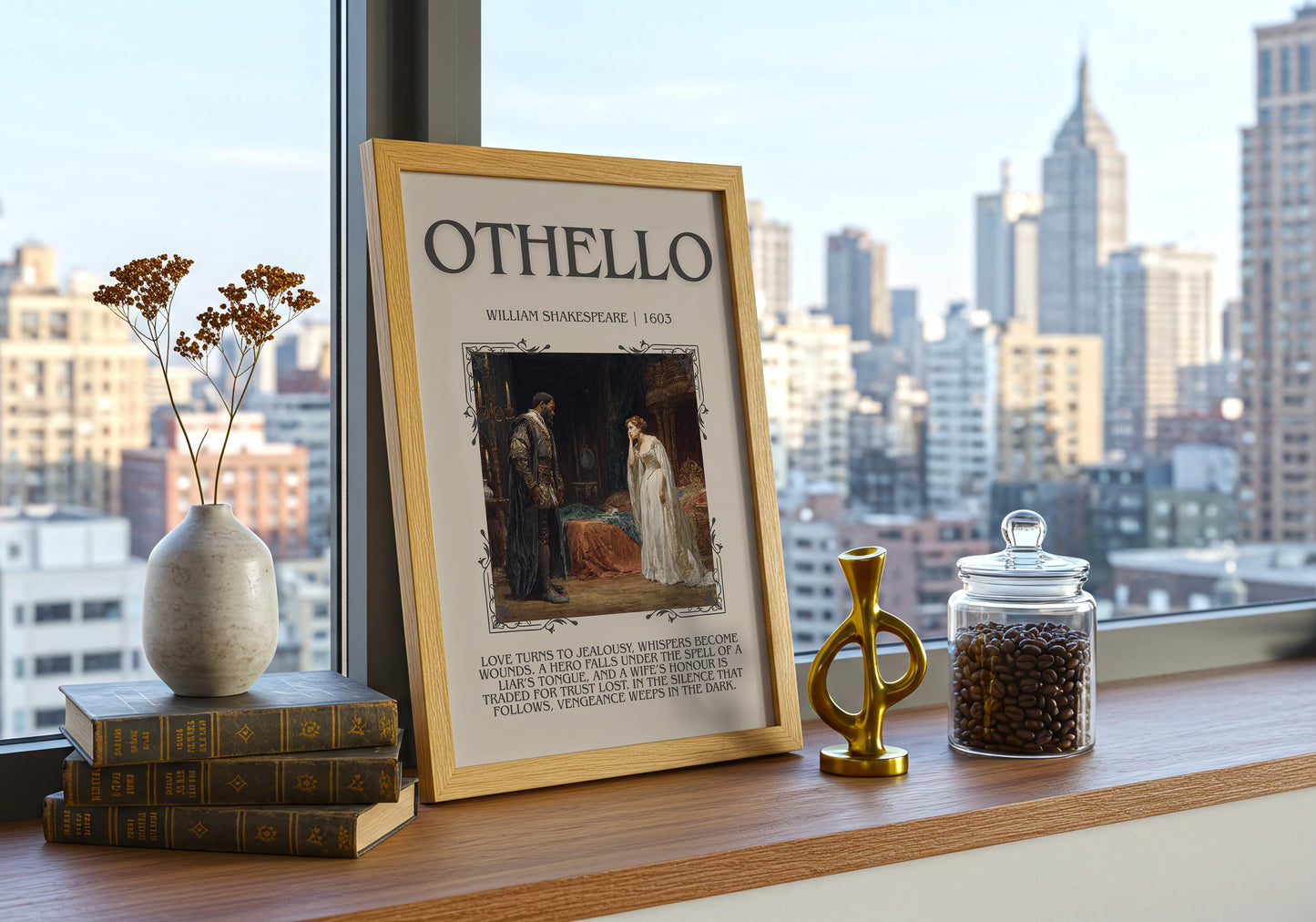 Othello by William Shakespeare | Descriptive Book Poster | Blurby