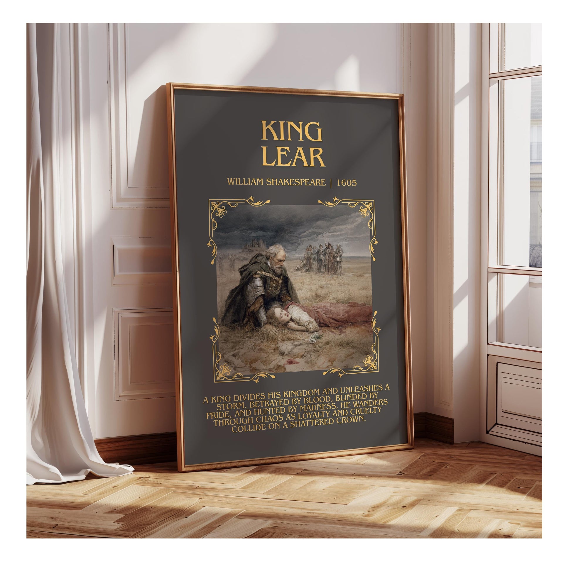 King Lear by William Shakespeare | Descriptive Book Poster | Blurby