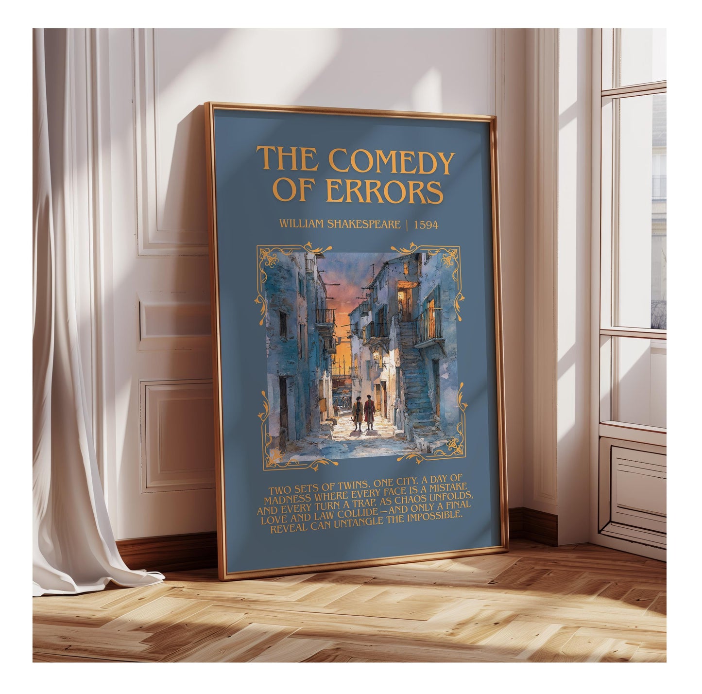 The Comedy Of Errors by William Shakespeare | Descriptive Book Poster | Blurby