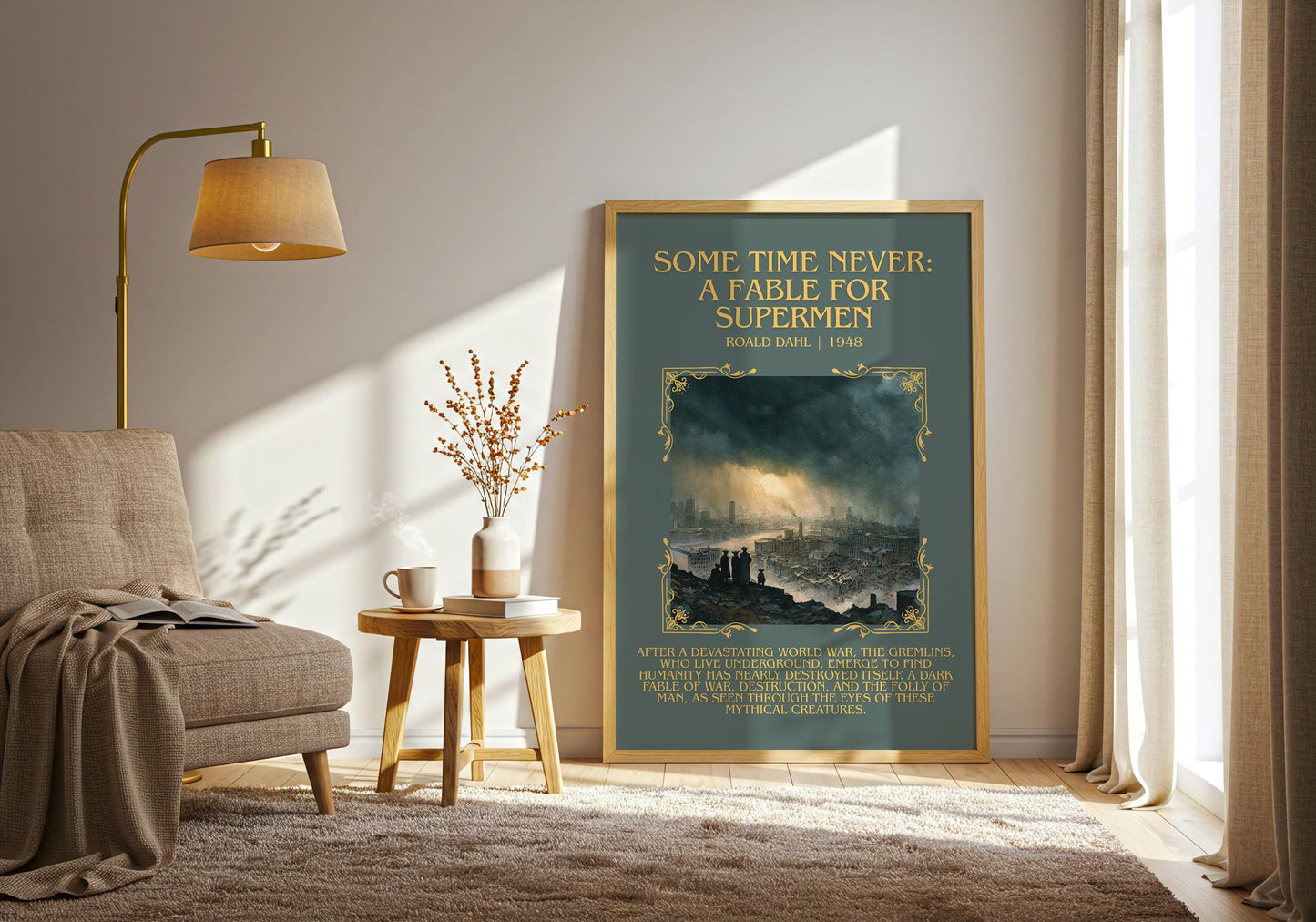 Some Time Never: A Fable For Supermen by Roald Dahl | Descriptive Book Poster | Blurby