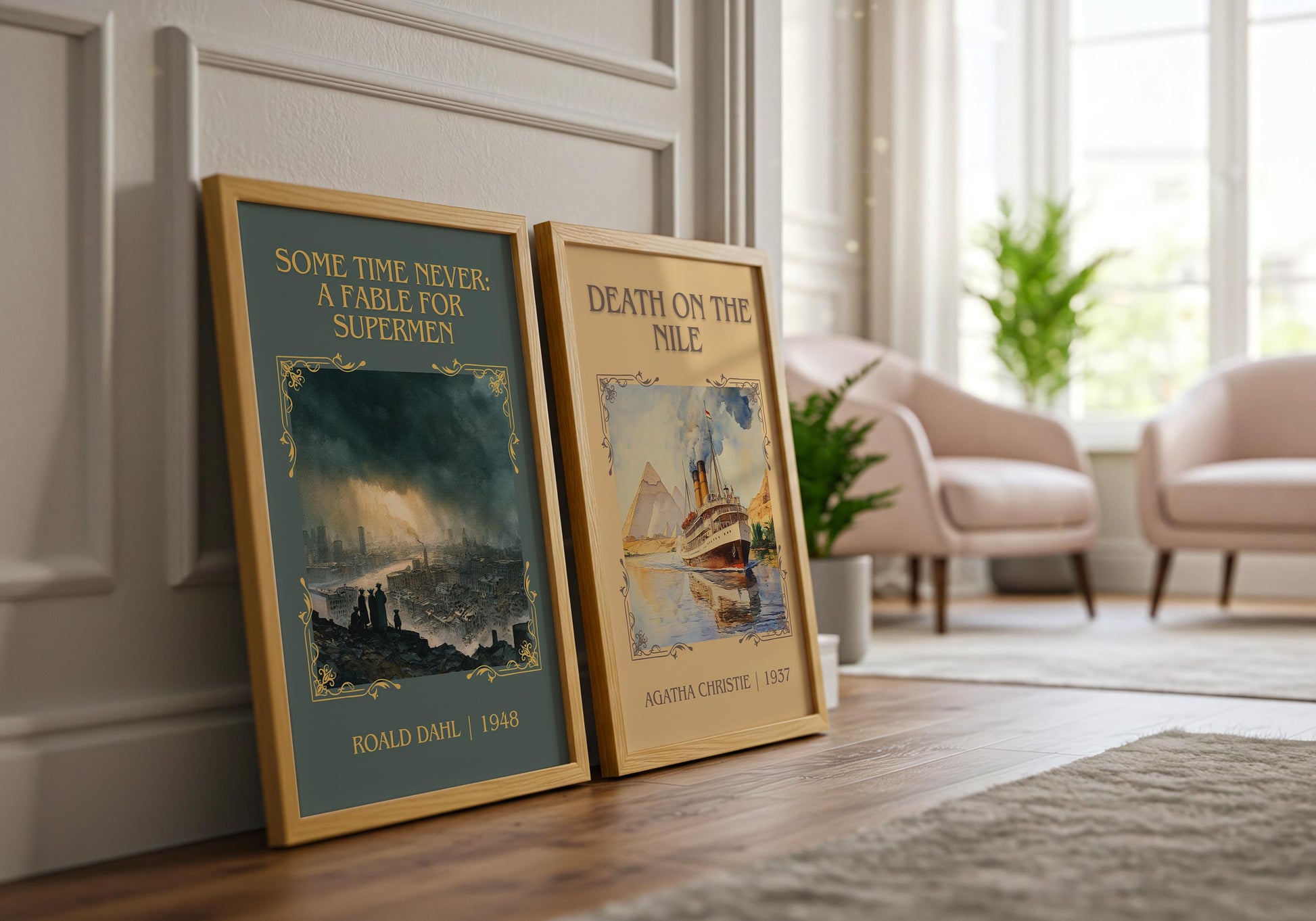 Some Time Never: A Fable For Supermen by Roald Dahl | Descriptive Book Poster | Minimalist