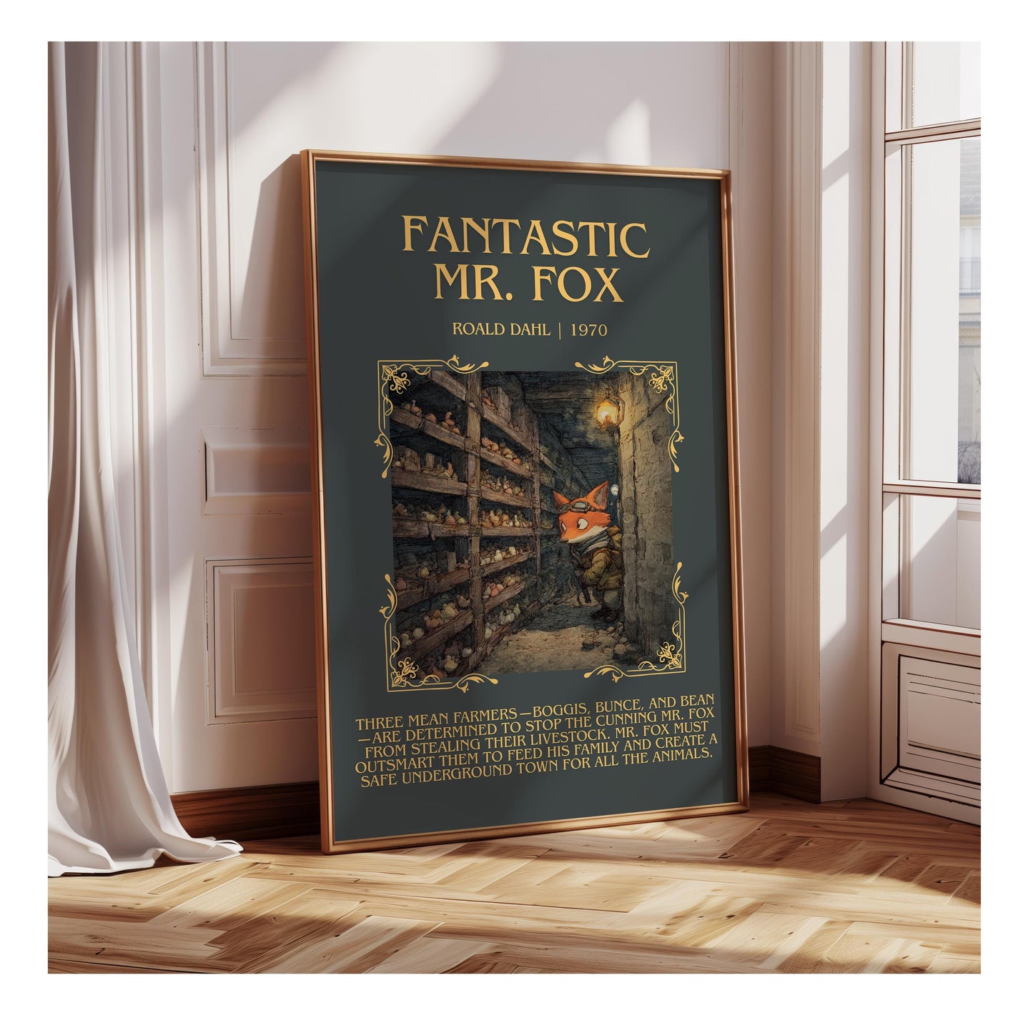 Fantastic Mr Fox by Roald Dahl | Descriptive Book Poster | Blurby
