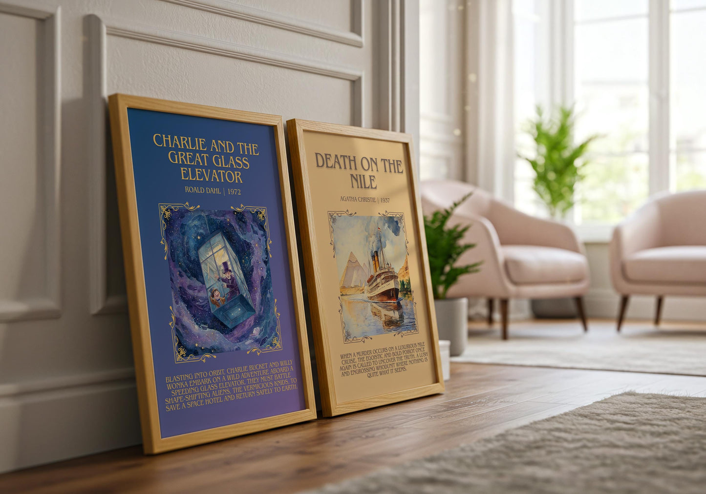 Charlie And The Great Glass Elevator by Roald Dahl | Descriptive Book Poster | Blurby