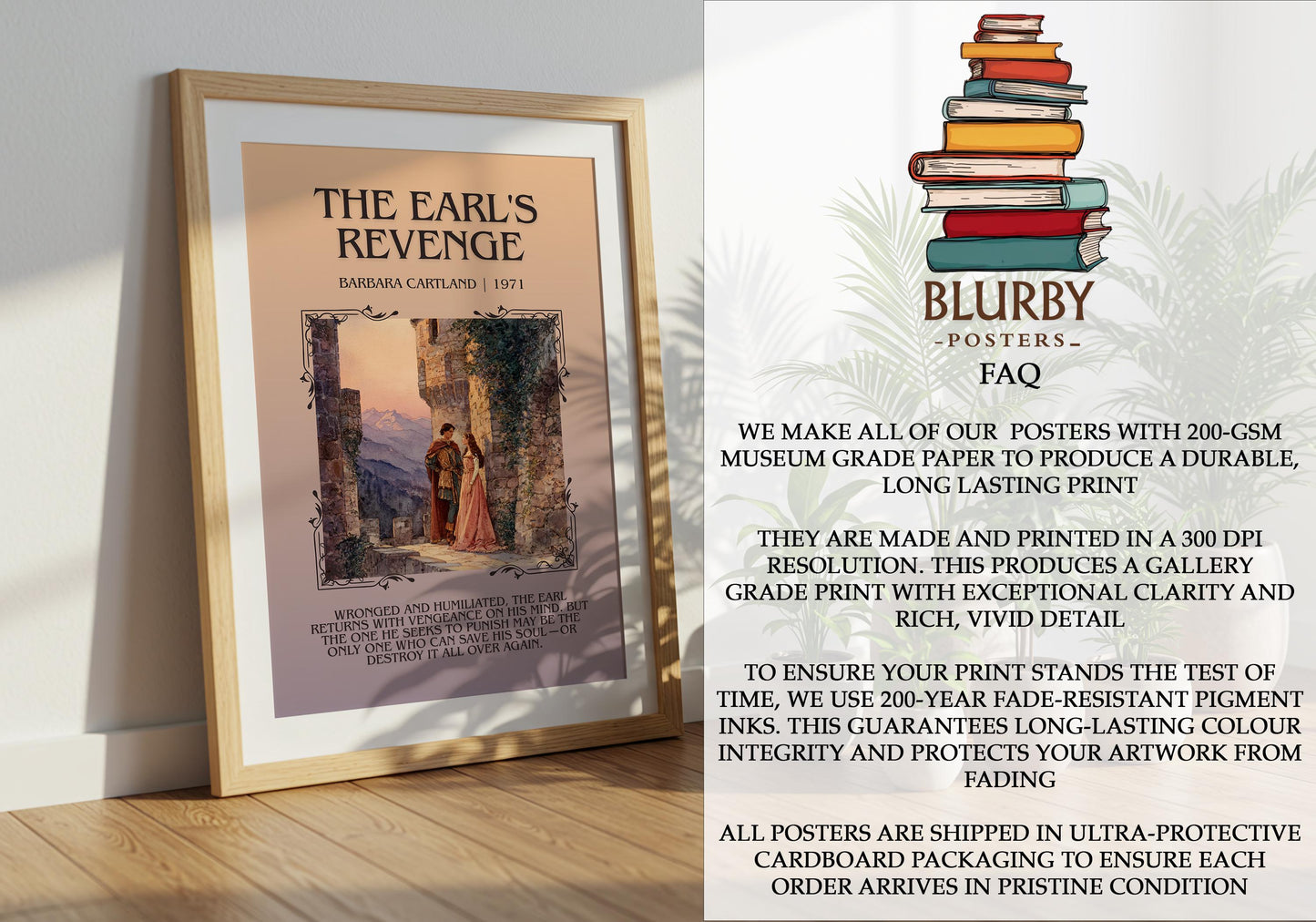 The Earl's Revenge by Barbara Cartland | Descriptive Book Poster | Blurby