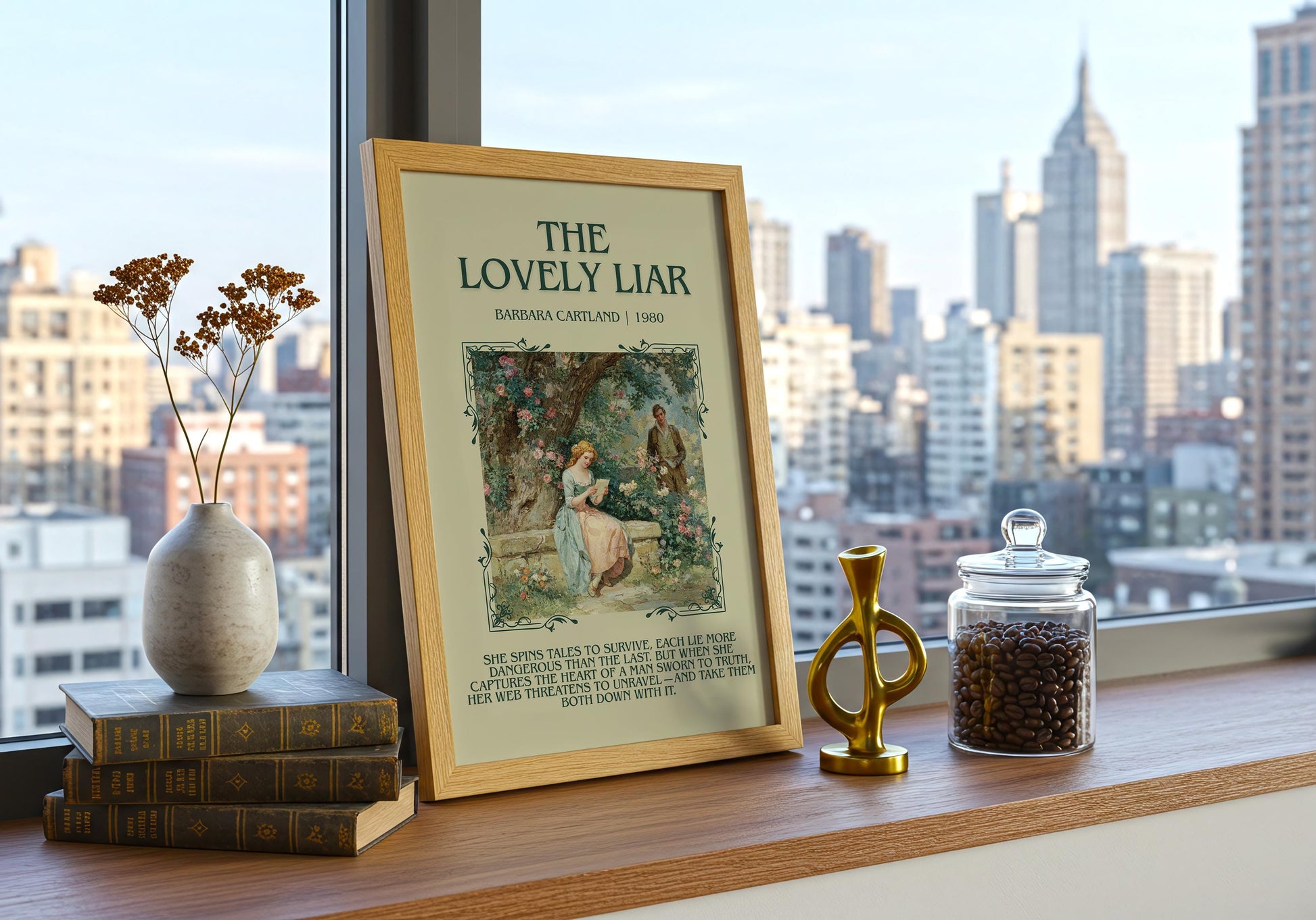 The Lovely Liar by Barbara Cartland | Descriptive Book Poster | Blurby