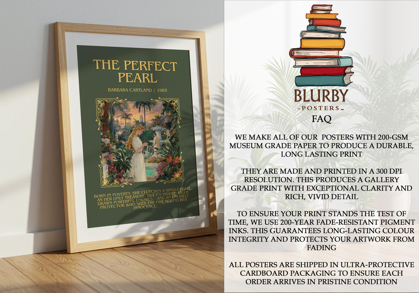 The Perfect Pearl by Barbara Cartland | Descriptive Book Poster | Blurby
