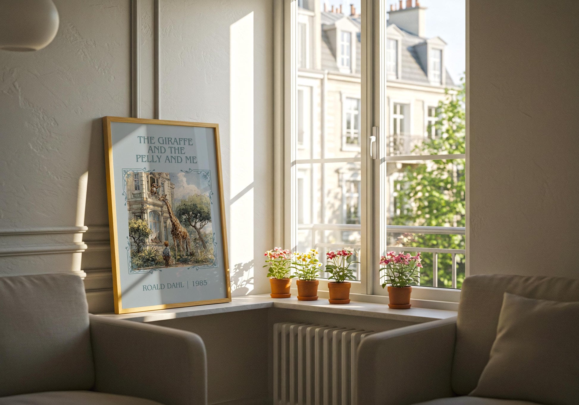 The Giraffe And The Pelly And Me by Roald Dahl | Descriptive Book Poster | Minimalist