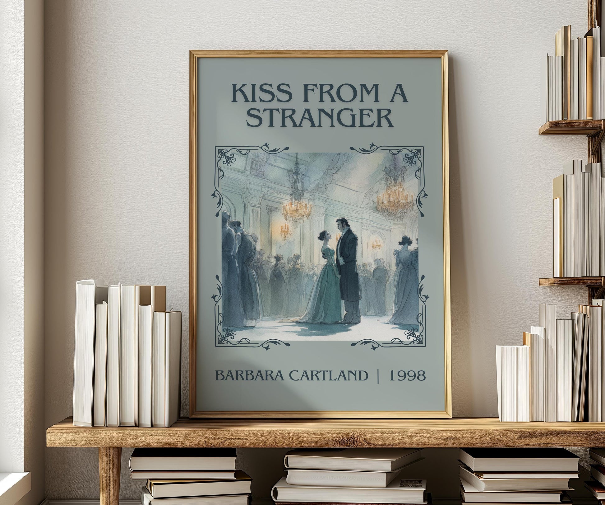 Kiss From A Stranger by Barbara Cartland | Descriptive Book Poster | Minimalist