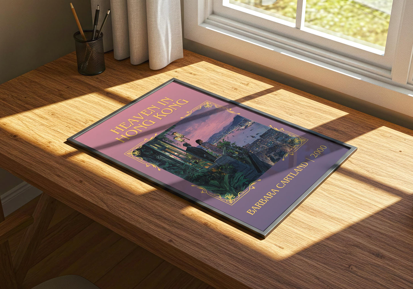 Heaven In Hong Kong by Barbara Cartland | Descriptive Book Poster | Minimalist