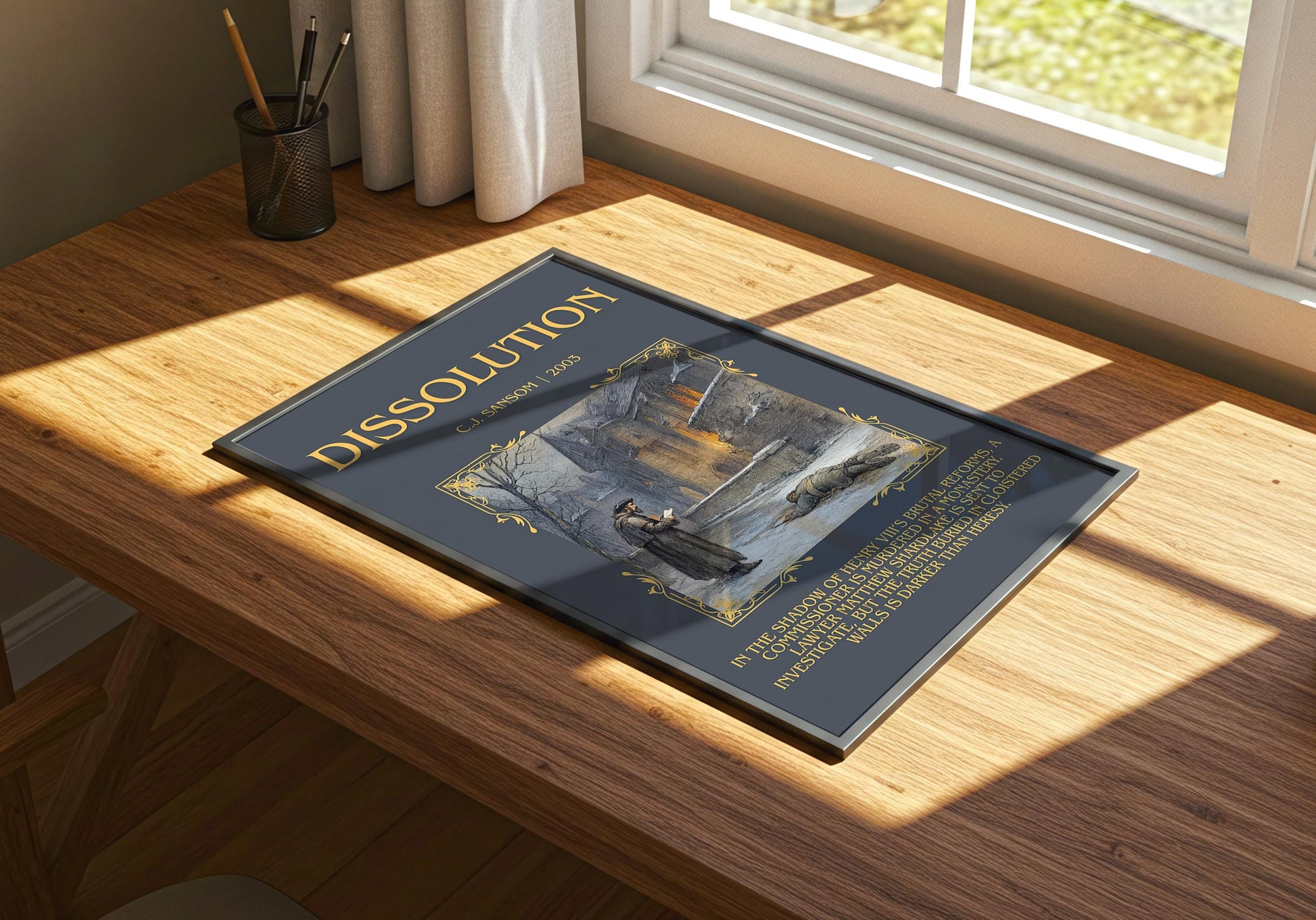 Dissolution by C.J. Sansom | Descriptive Book Poster | Blurby