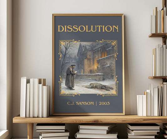 Dissolution by C.J. Sansom | Descriptive Book Poster | Minimalist