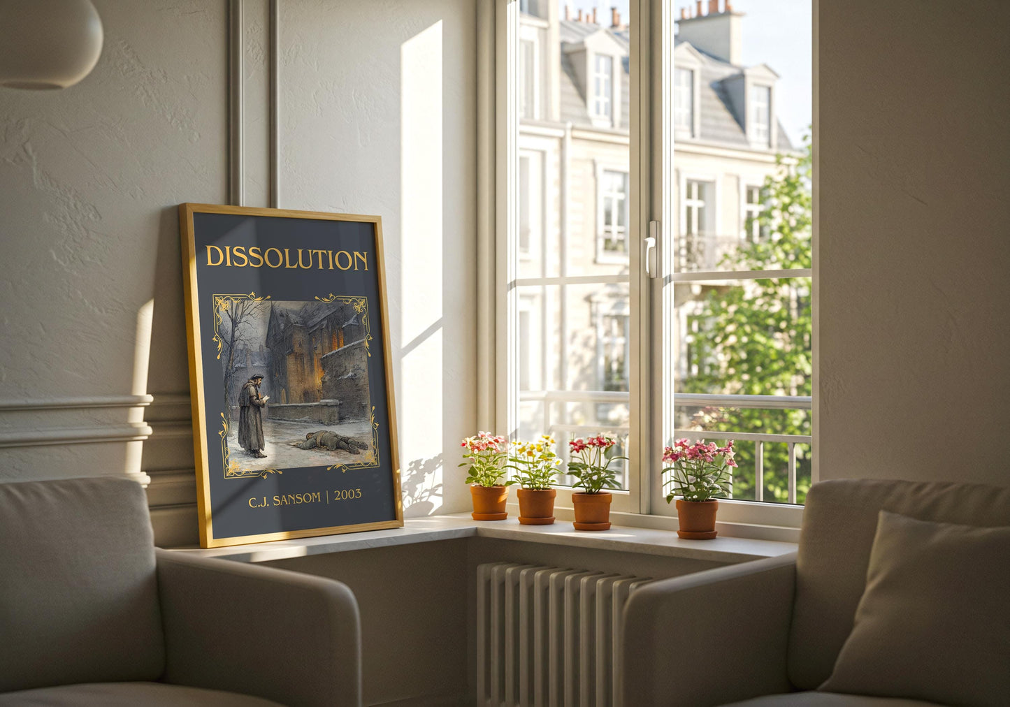 Dissolution by C.J. Sansom | Descriptive Book Poster | Minimalist