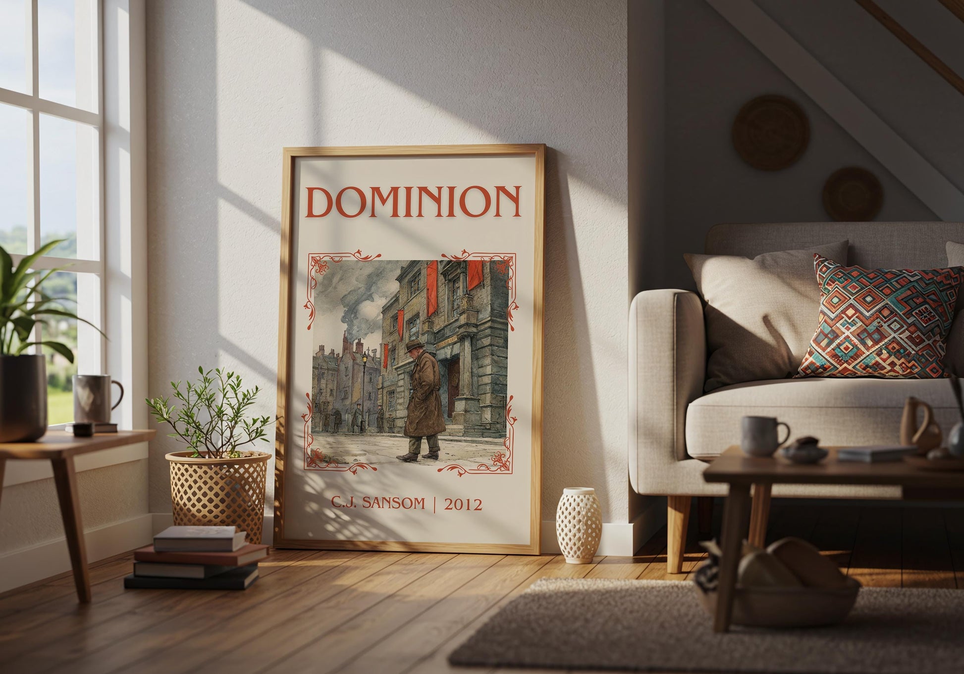 Dominion by C.J. Sansom | Descriptive Book Poster | Minimalist