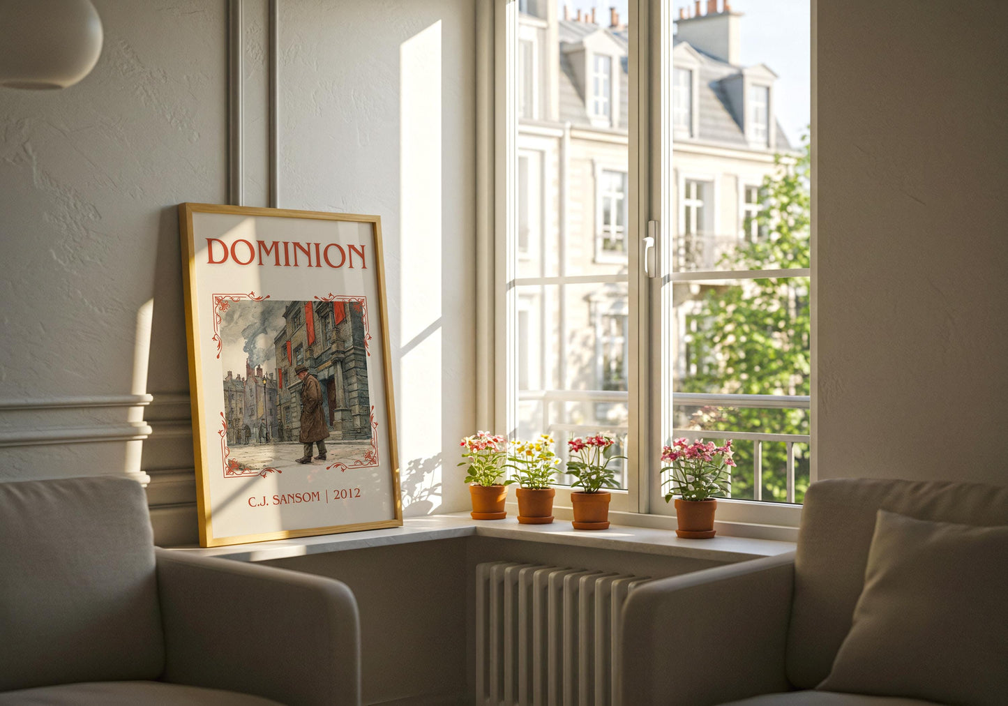 Dominion by C.J. Sansom | Descriptive Book Poster | Minimalist