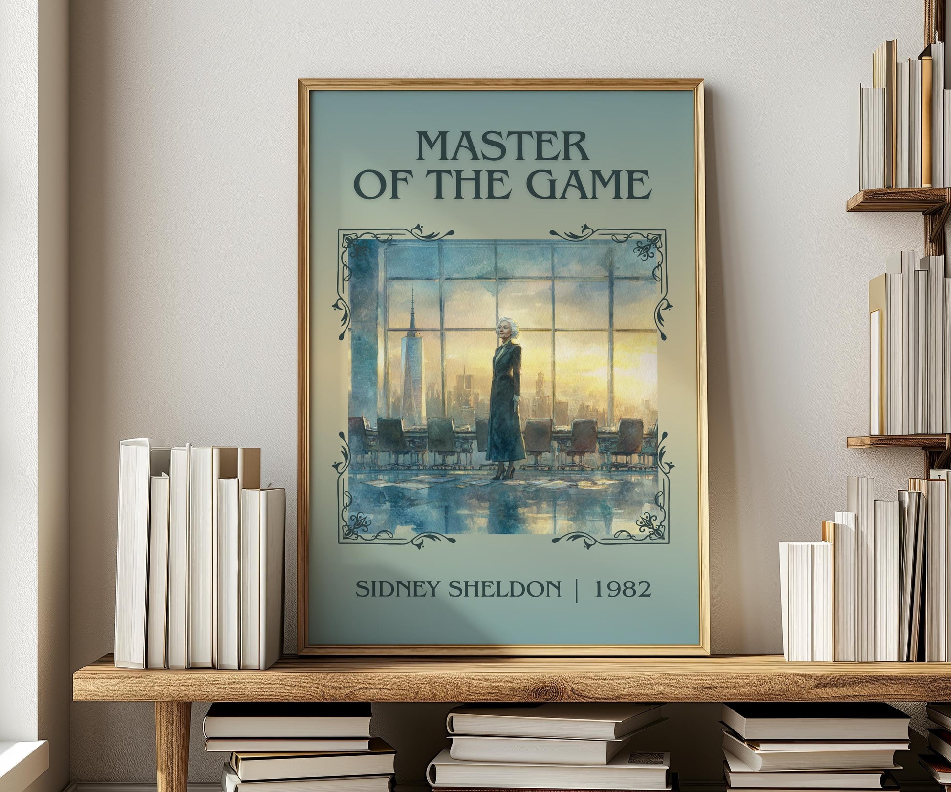 Master Of The Game by Sidney Sheldon | Descriptive Book Poster | Minimalist