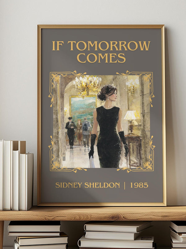 If Tomorrow Comes classic book art print in frame leaning in hallway – thriller wall art