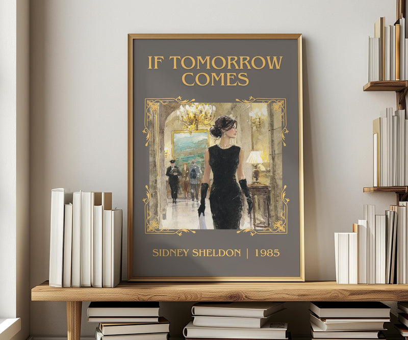 If Tomorrow Comes classic book art print in frame leaning in hallway – thriller wall art