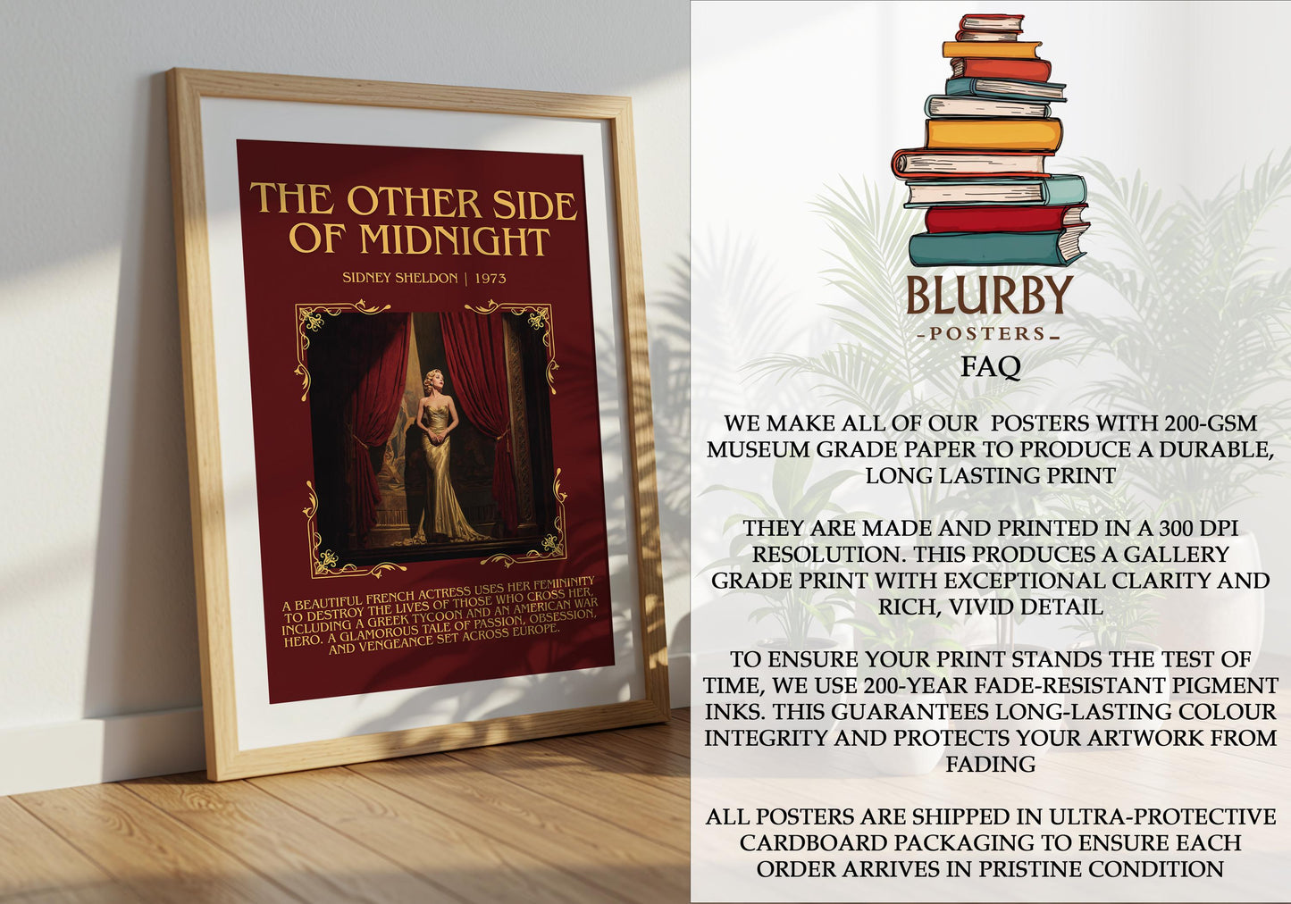 The Other Side Of Midnight by Sidney Sheldon | Descriptive Book Poster | Blurby