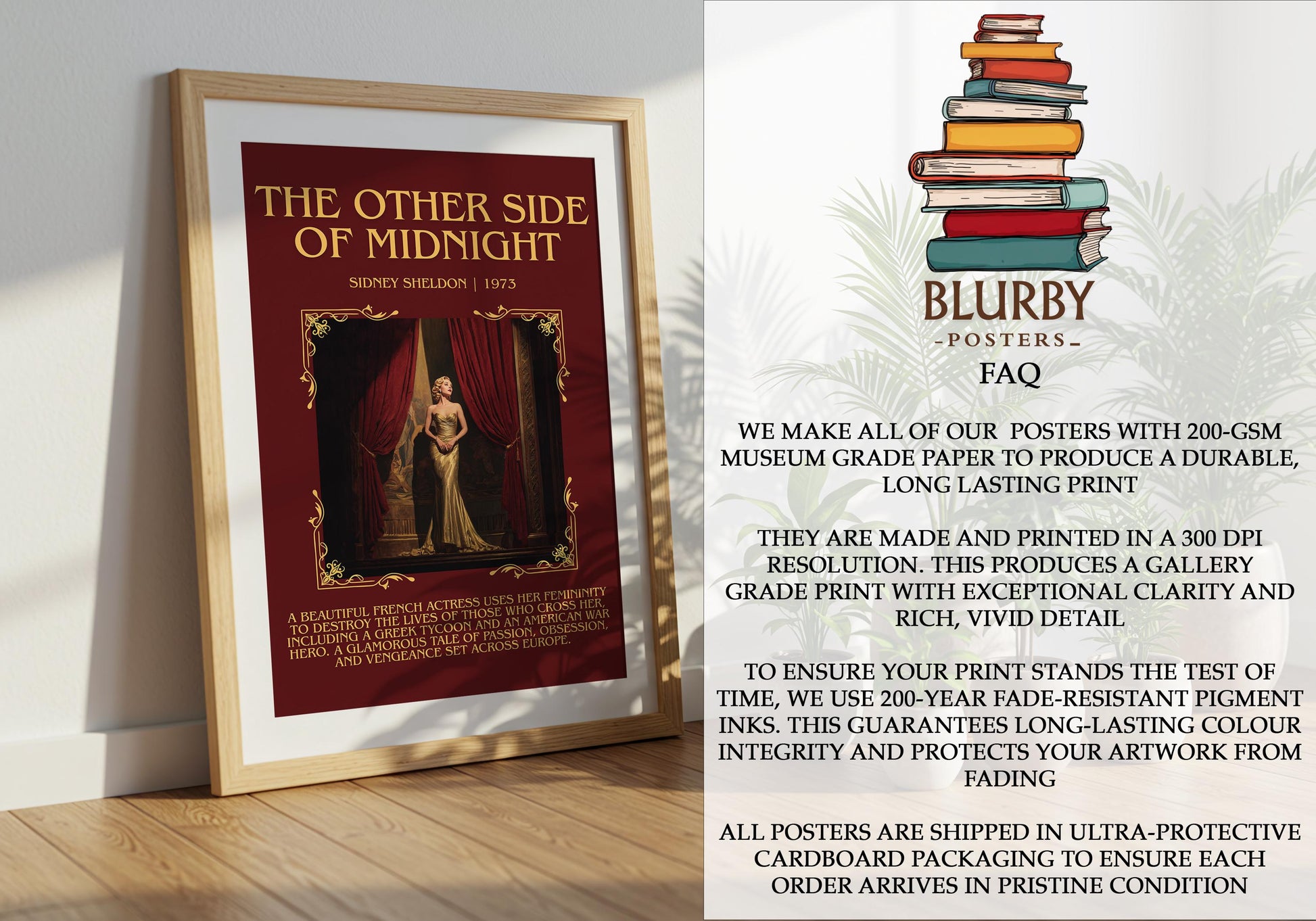 The Other Side Of Midnight by Sidney Sheldon | Descriptive Book Poster | Blurby