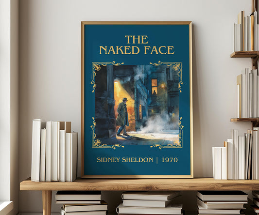 The Naked Face by Sidney Sheldon | Descriptive Book Poster | Minimalist