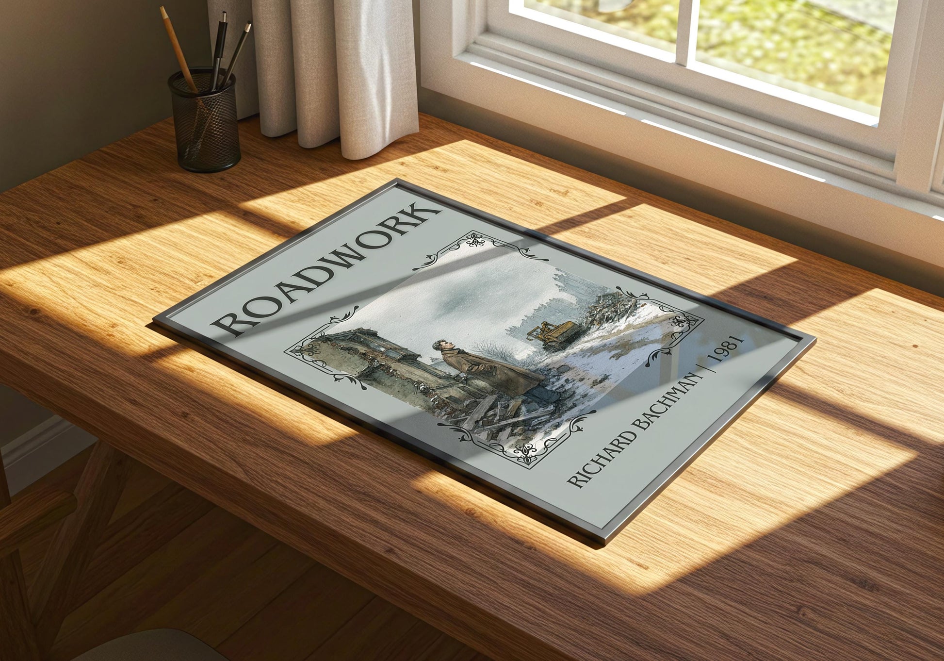 Roadwork by Richard Bachman | Descriptive Book Poster | Minimalist