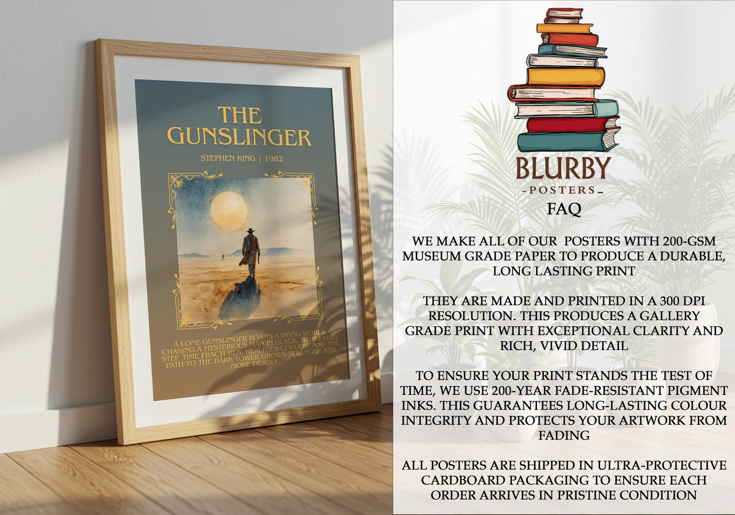 The Gunslinger by Stephen King | Descriptive Book Poster | Blurby