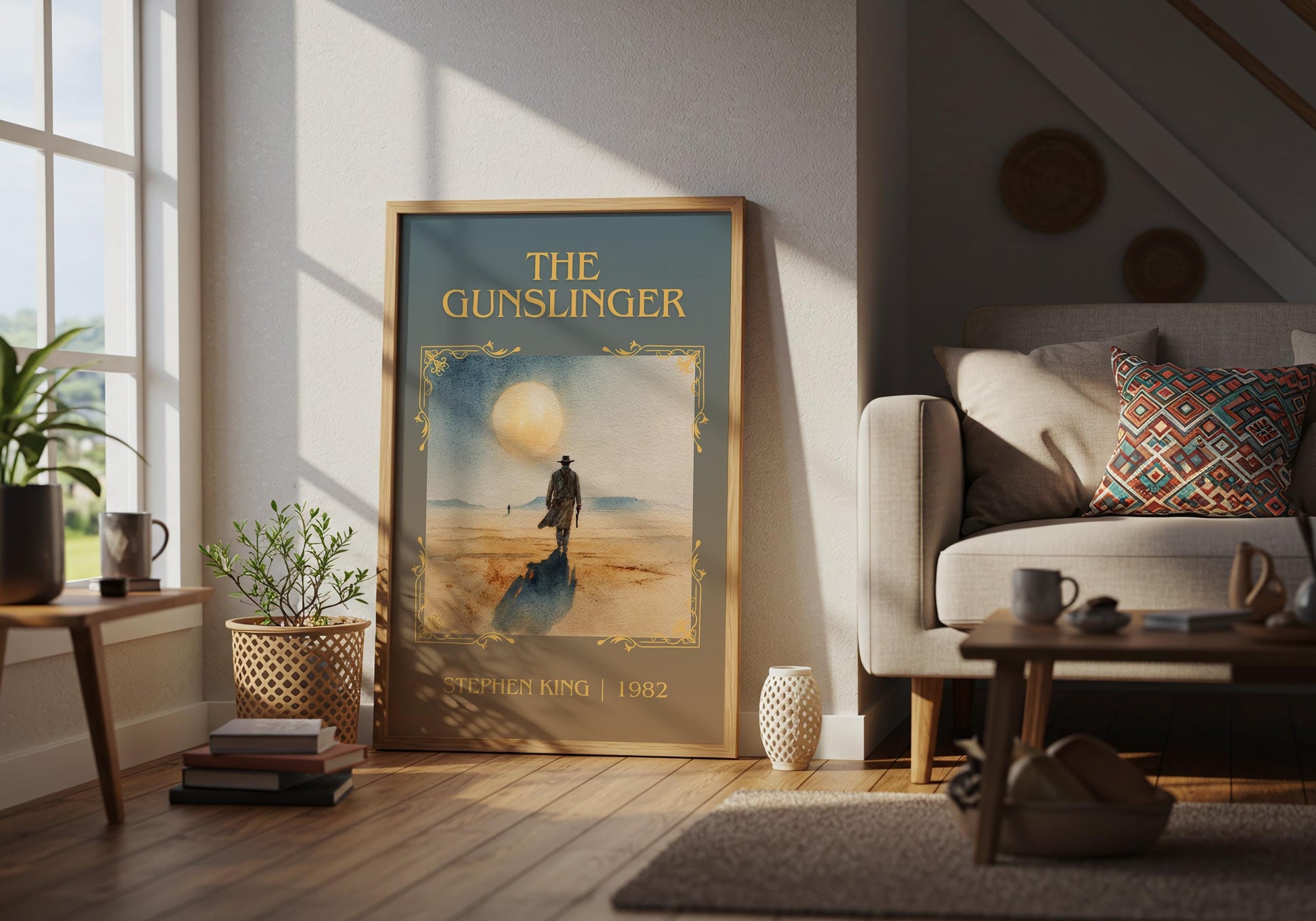 The Gunslinger by Stephen King | Descriptive Book Poster | Minimalist
