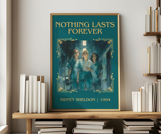 Nothing Lasts Forever by Sidney Sheldon | Descriptive Book Poster | Minimalist