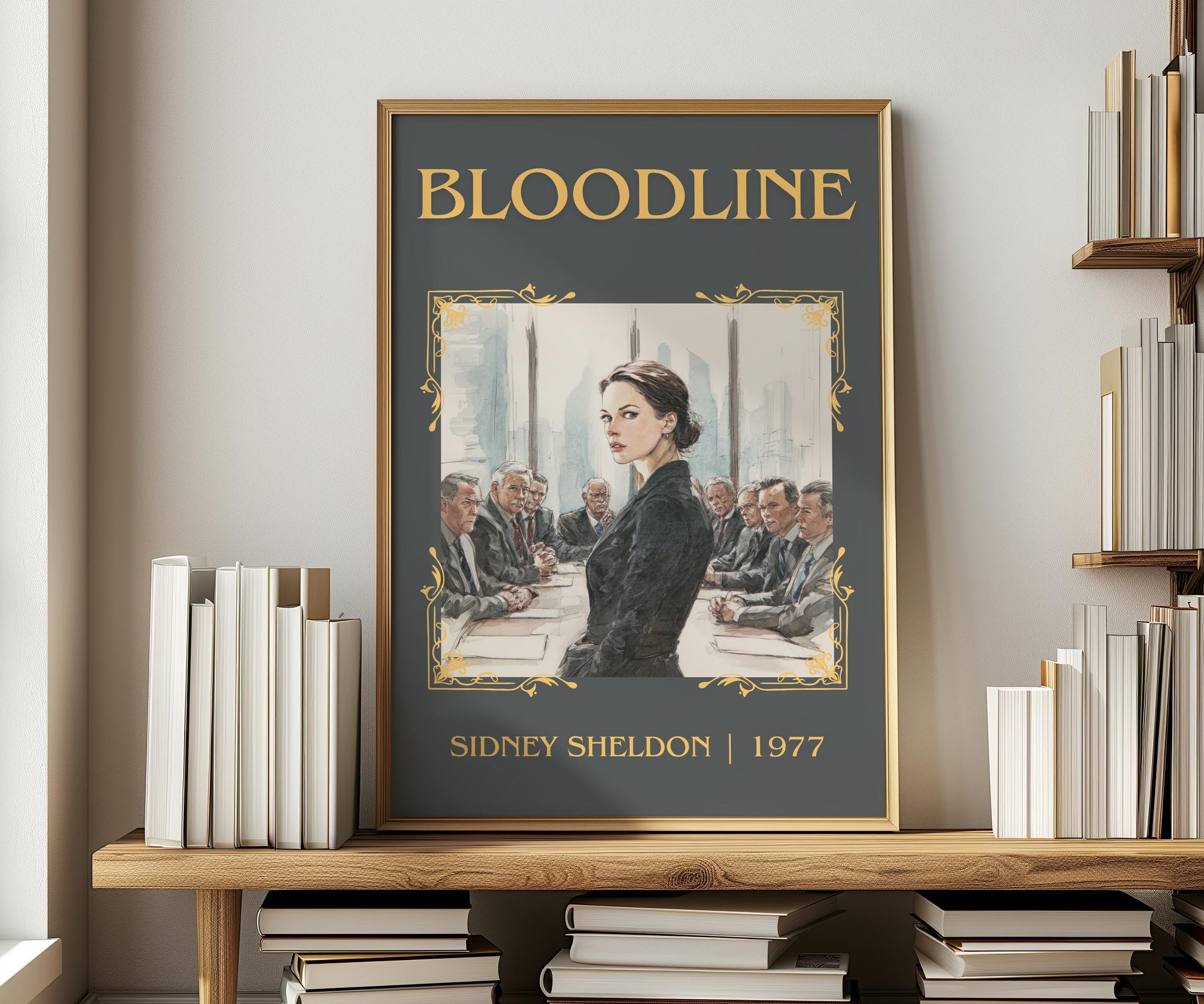 Bloodline by Sidney Sheldon | Descriptive Book Poster | Minimalist