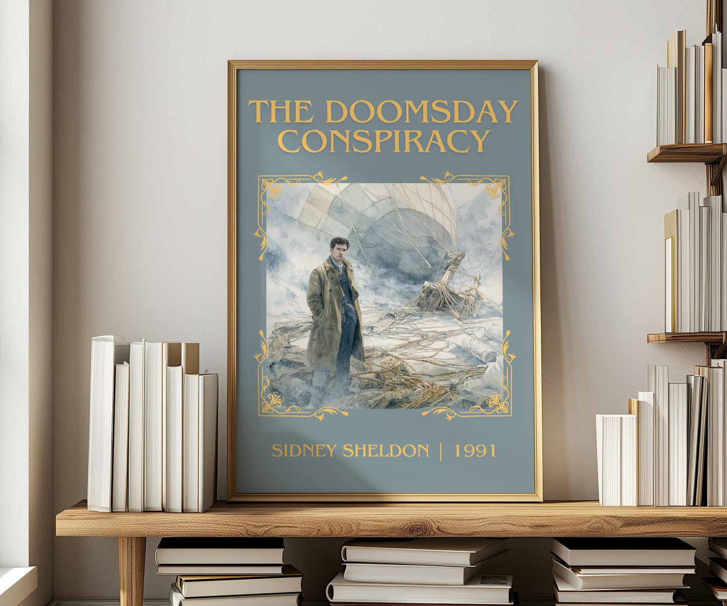 The Doomsday Conspiracy by Sidney Sheldon | Descriptive Book Poster | Minimalist