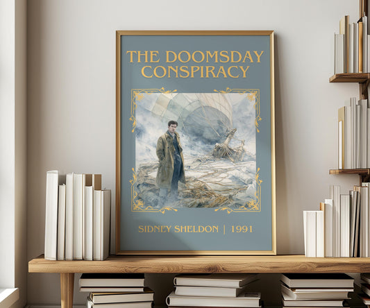 The Doomsday Conspiracy by Sidney Sheldon | Descriptive Book Poster | Minimalist