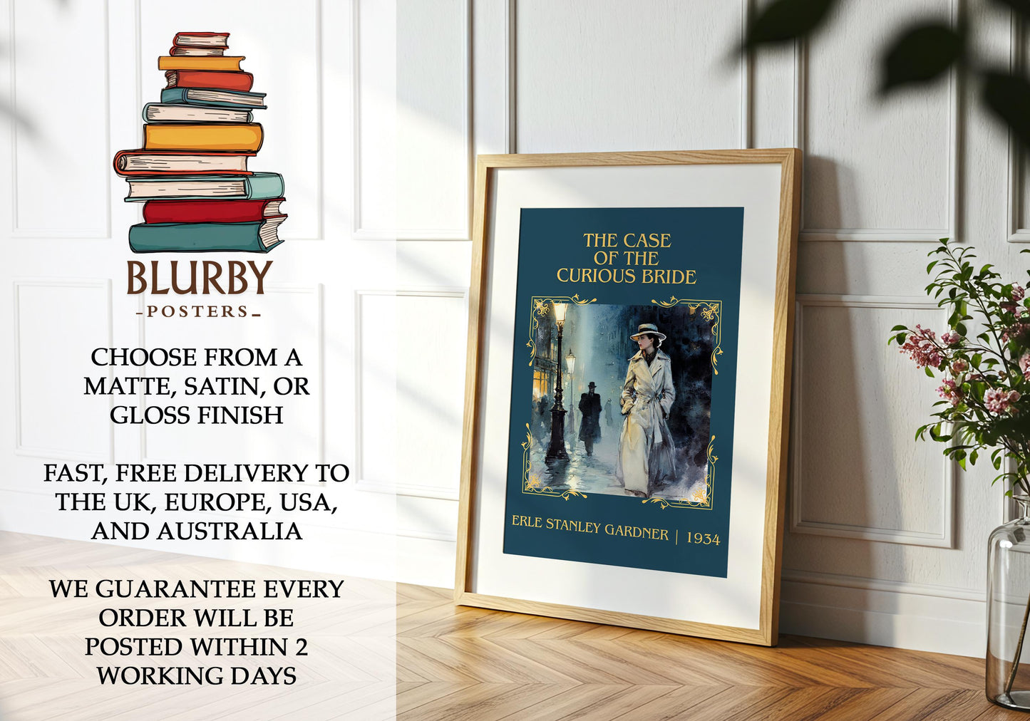 The Case Of The Curious Bride by Erle Stanley Gardner | Descriptive Book Poster | Minimalist