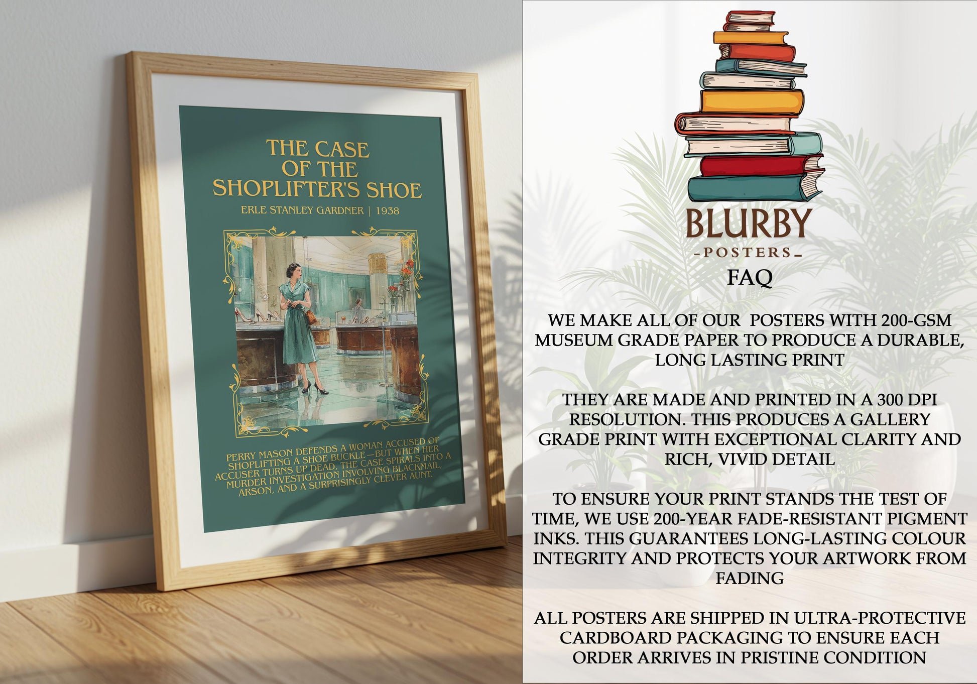 The Case Of The Shoplifter's Shoe by Erle Stanley Gardner | Descriptive Book Poster | Blurby