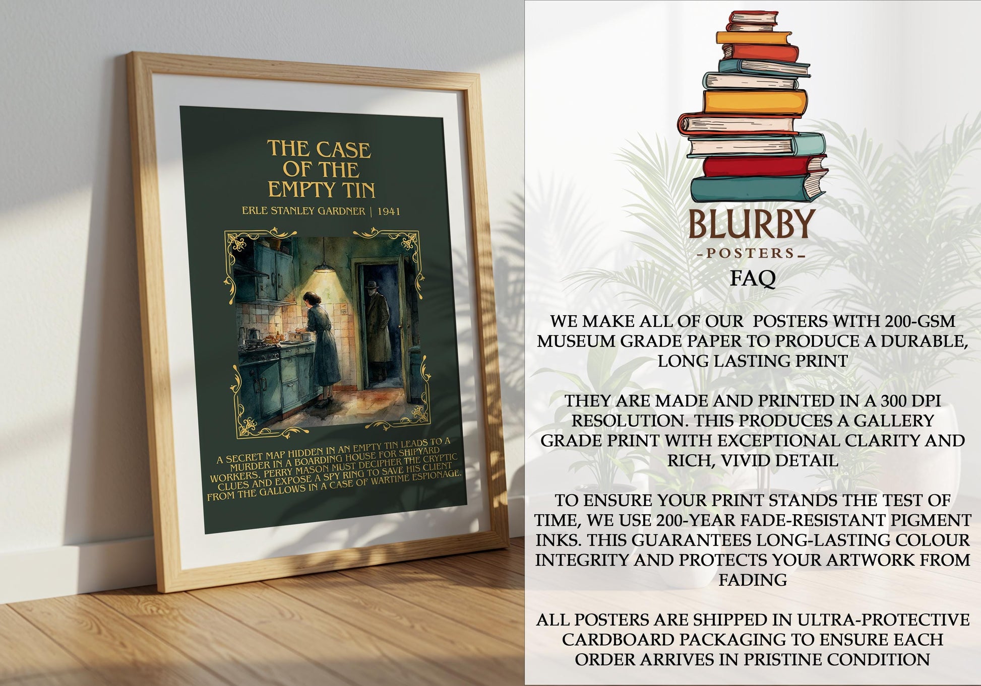 The Case Of The Empty Tin by Erle Stanley Gardner | Descriptive Book Poster | Blurby