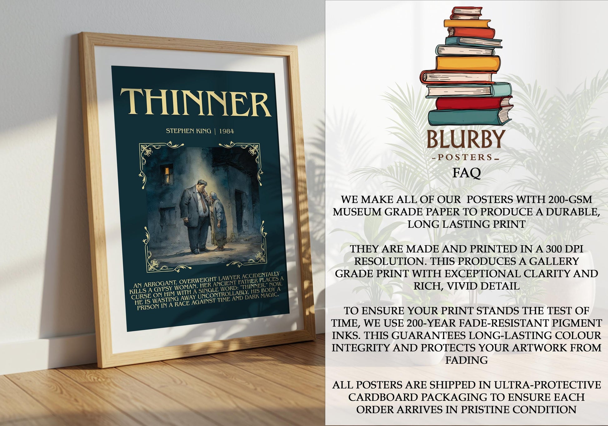 Thinner by Stephen King | Descriptive Book Poster | Blurby