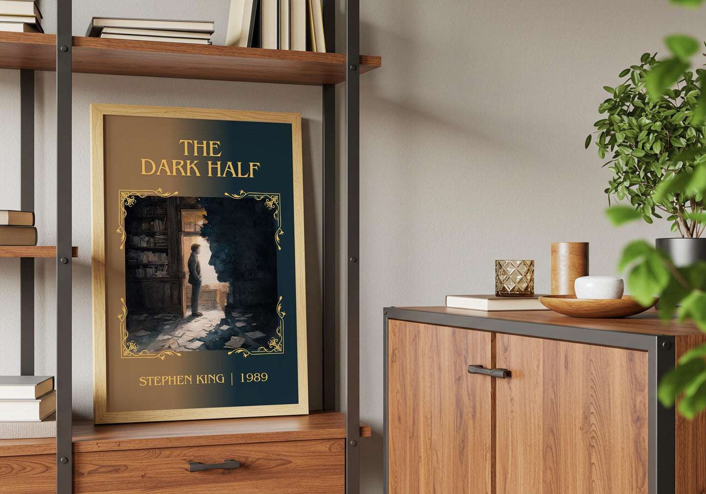 The Dark Half by Stephen King | Descriptive Book Poster | Minimalist