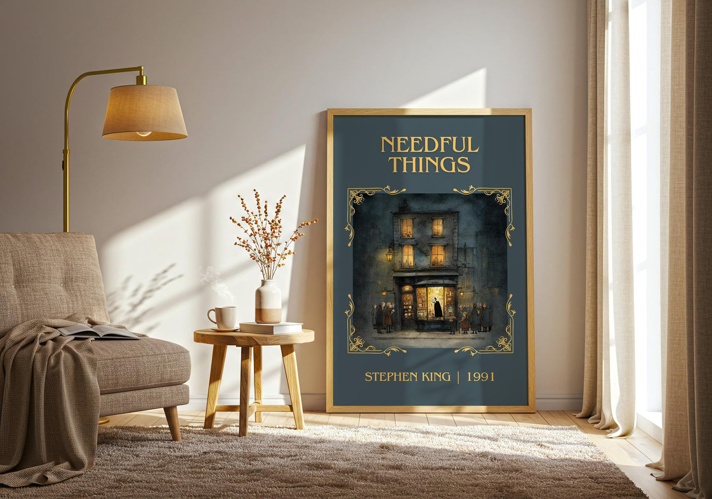 Needful Things by Stephen King | Descriptive Book Poster | Minimalist