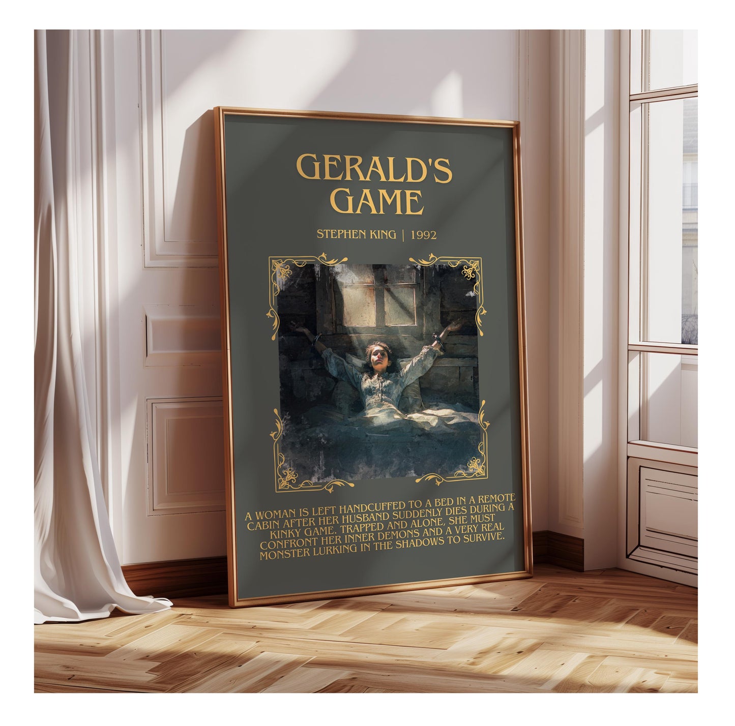 Gerald's Game by Stephen King | Descriptive Book Poster | Blurby