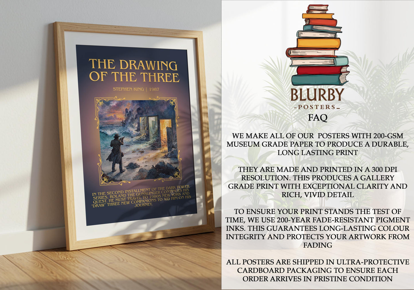 The Drawing Of The Three by Stephen King | Descriptive Book Poster | Blurby