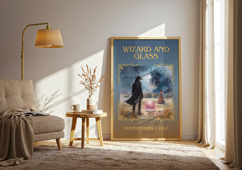 Wizard and Glass classic book art print paper finish options – matte satin gloss