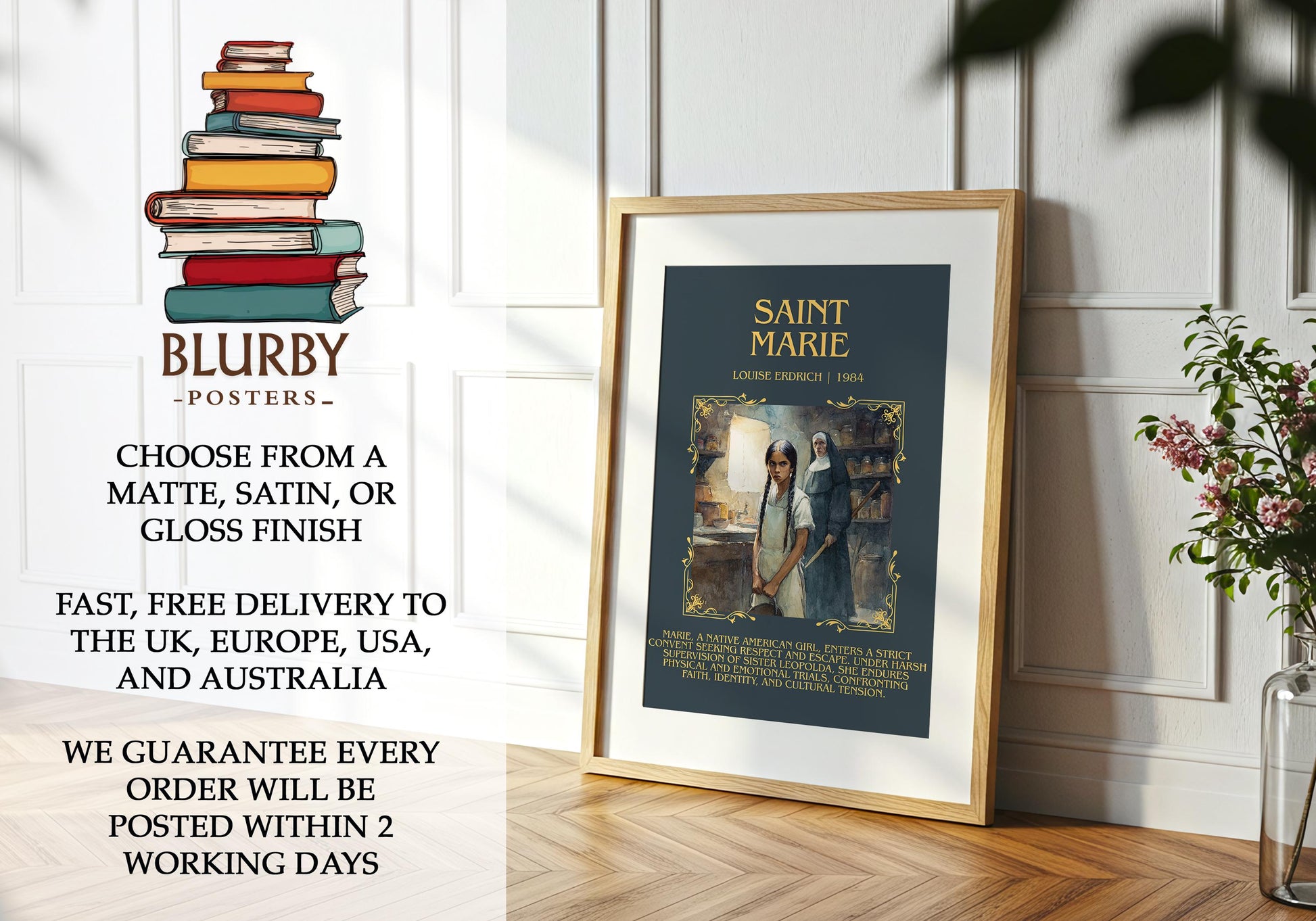 Saint Marie by Louise Erdrich | Descriptive Book Poster | Blurby