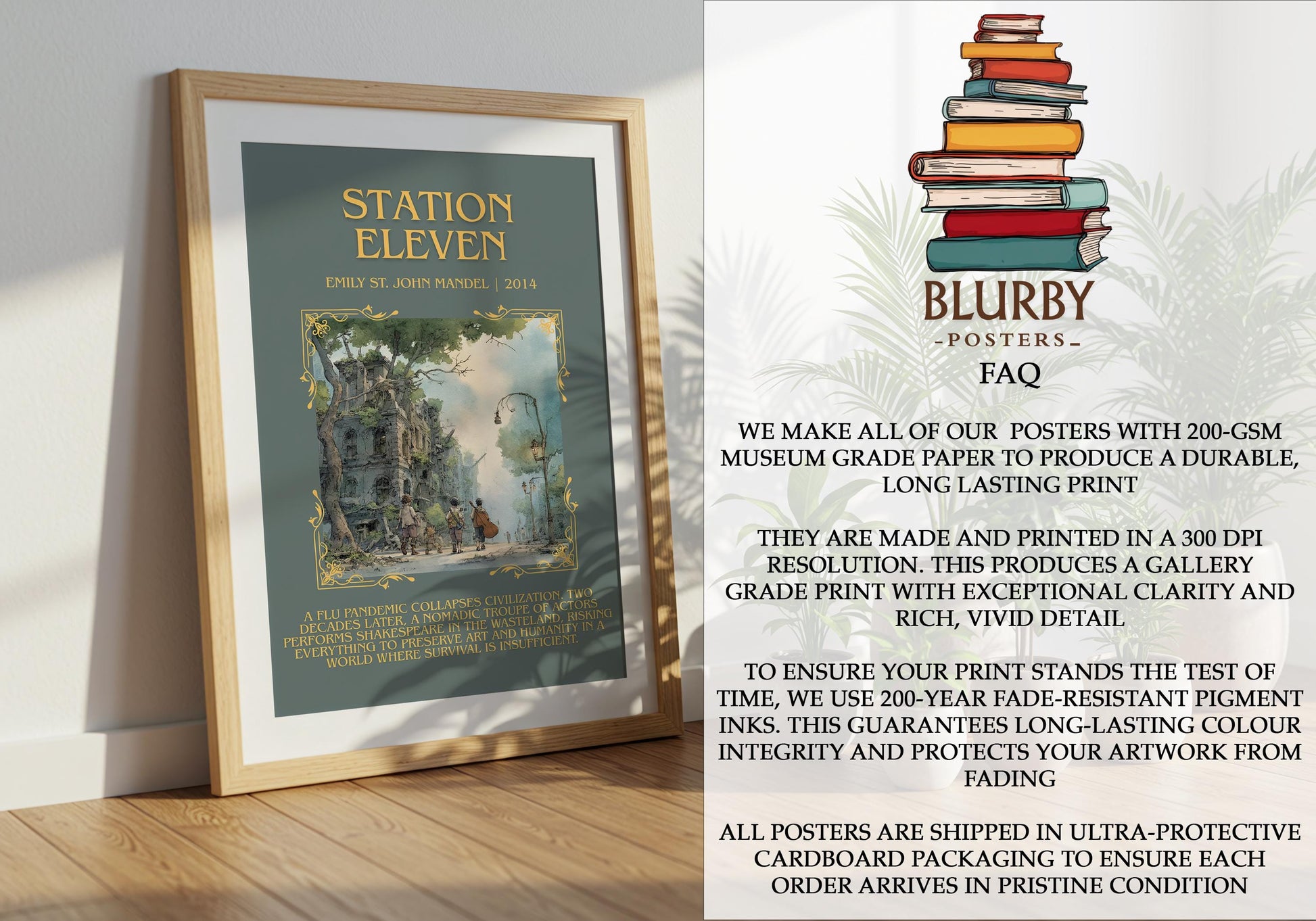 Station Eleven by Emily St. John Mandel | Descriptive Book Poster | Blurby