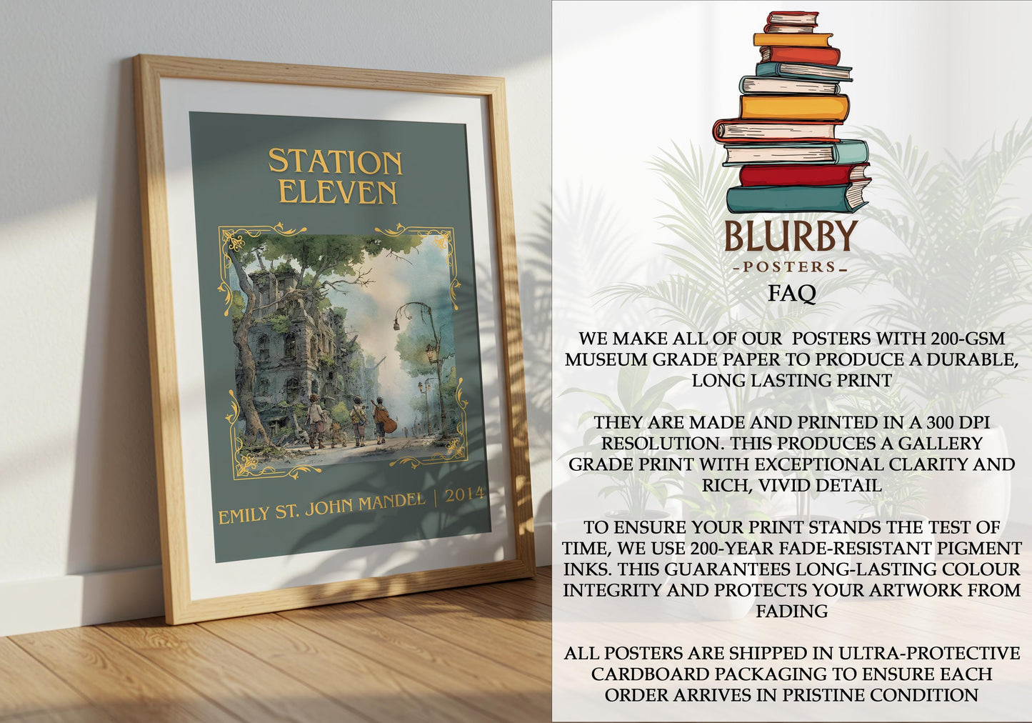 Station Eleven by Emily St. John Mandel | Descriptive Book Poster | Minimalist