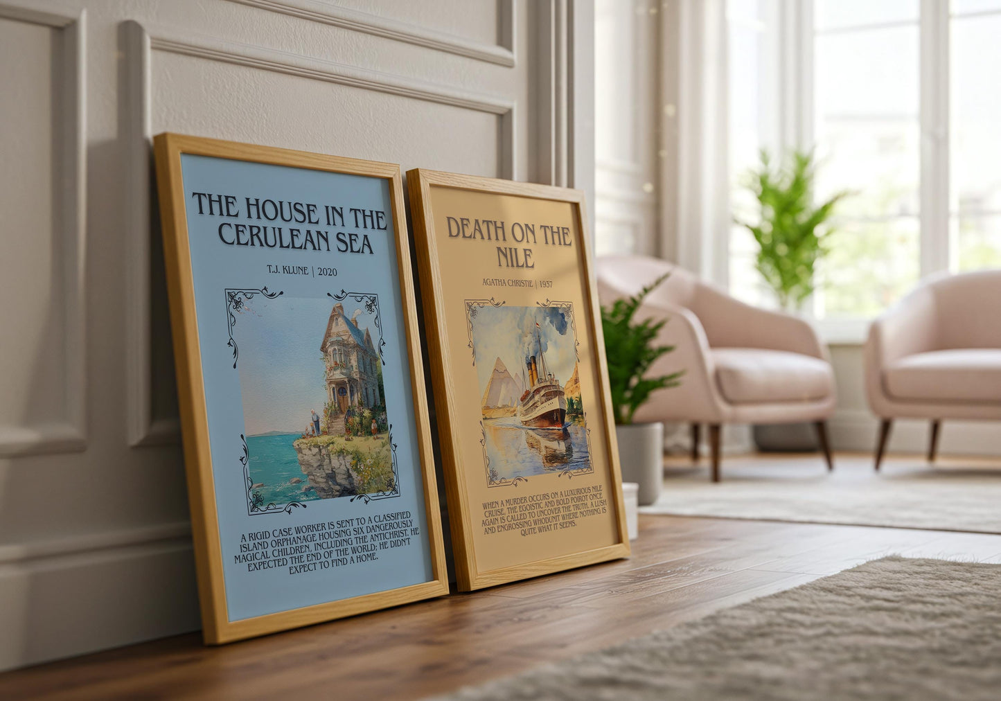 The House In The Cerulean Sea by T.J. Klune | Descriptive Book Poster | Blurby