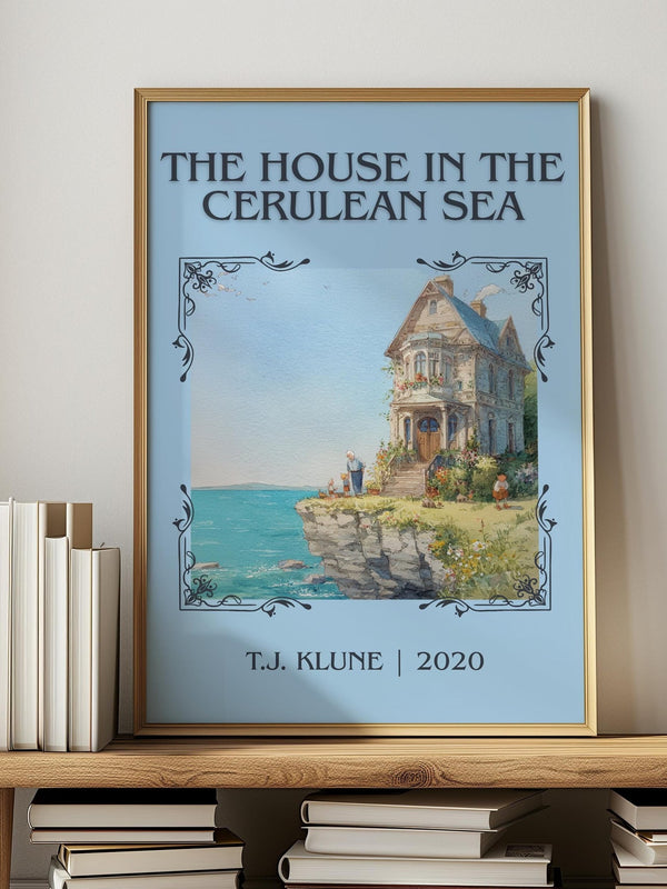 The House in the Cerulean Sea classic book art book poster by TJ Klune – framed literary art print
