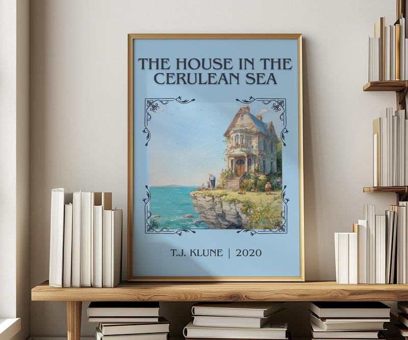 The House in the Cerulean Sea classic book art book poster by TJ Klune – framed literary art print