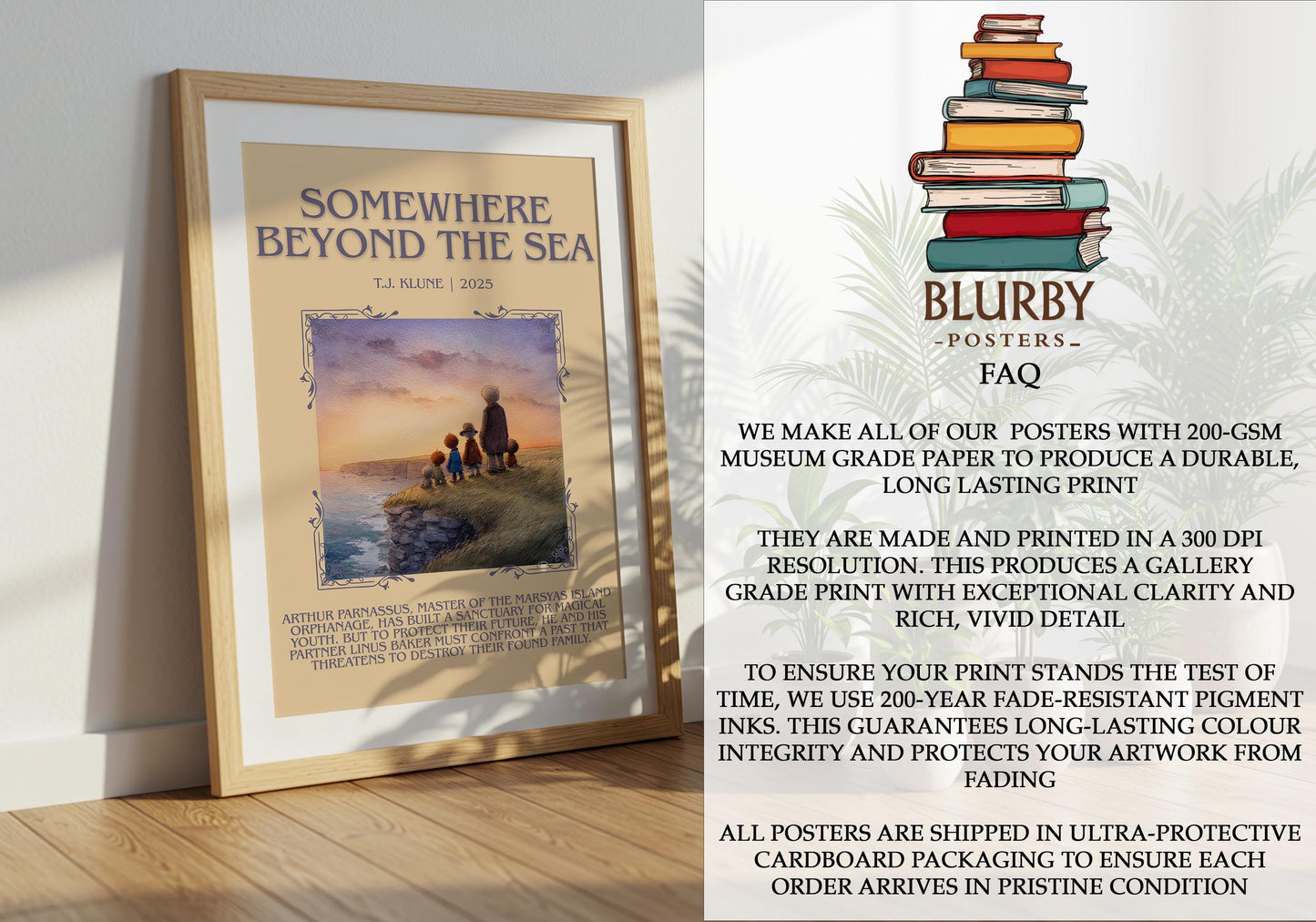 Somewhere Beyond The Sea by T.J. Klune | Descriptive Book Poster | Blurby